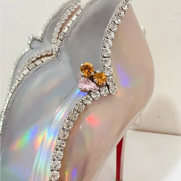 Christian Louboutin Chick Queen Iridescent Jewel Red Sole Pumps - New - Picture 8 of 12
